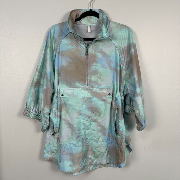 Free People Movement To Dye For Packable Jacket Size Small Blue Oversized - Picture 1 of 5